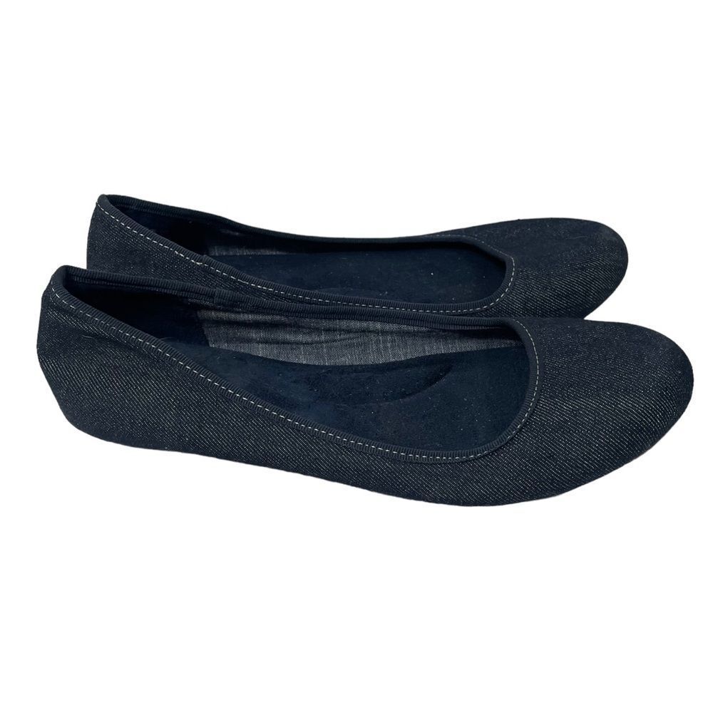 Dr. Scholl’s Denim Look Rounded Toe Flats